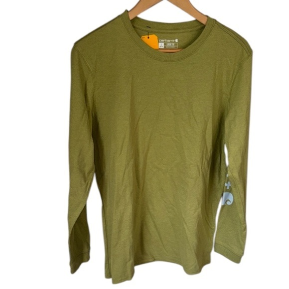 Carhartt Olive Green Long Sleeve Shirt women’s large NEW - Picture 1 of 5